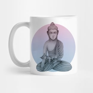 Buddha with cat 1 Mug